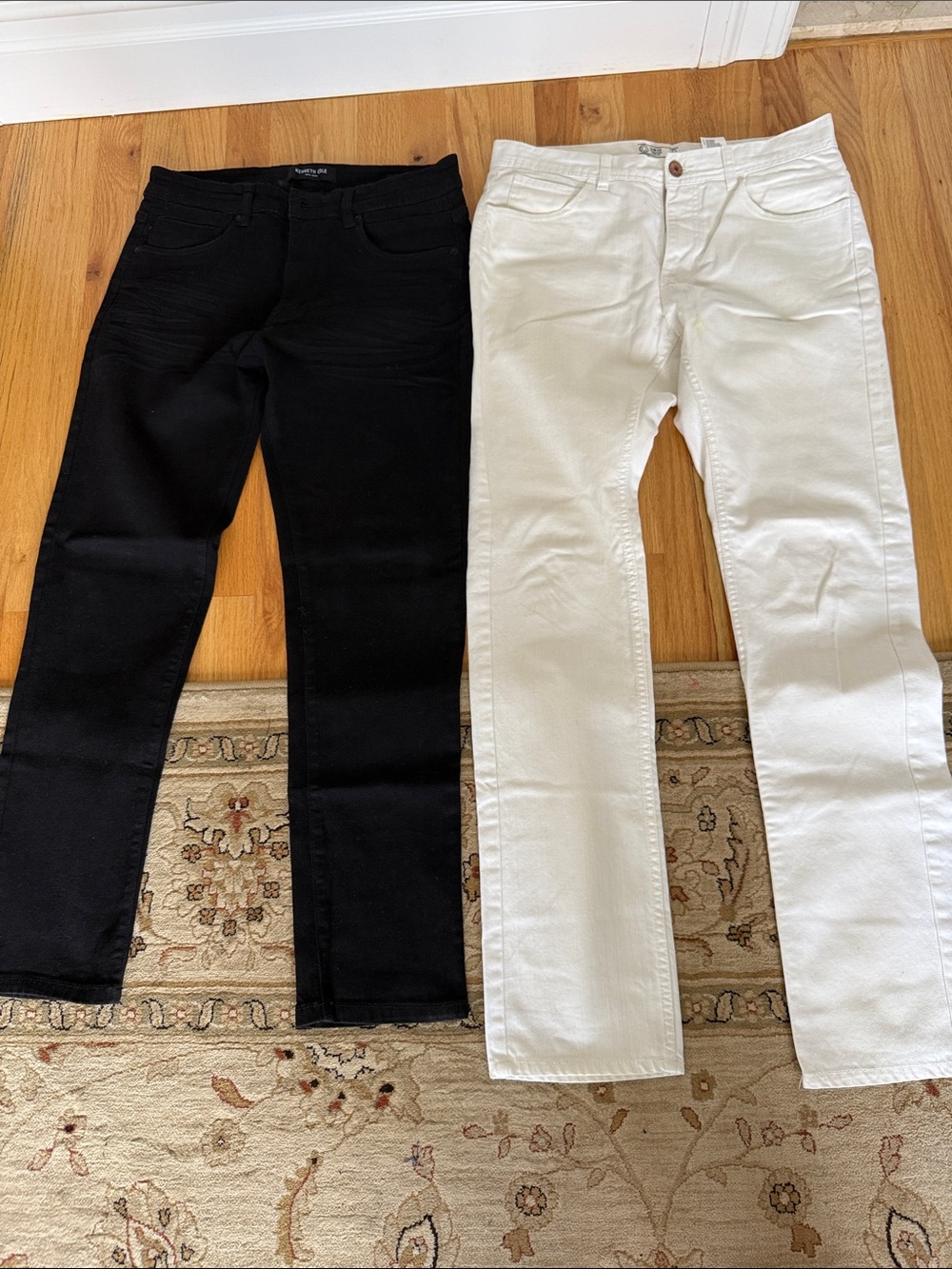 Men’s Teen’s Straight Jeans Black & White Kenneth Cole & Divided